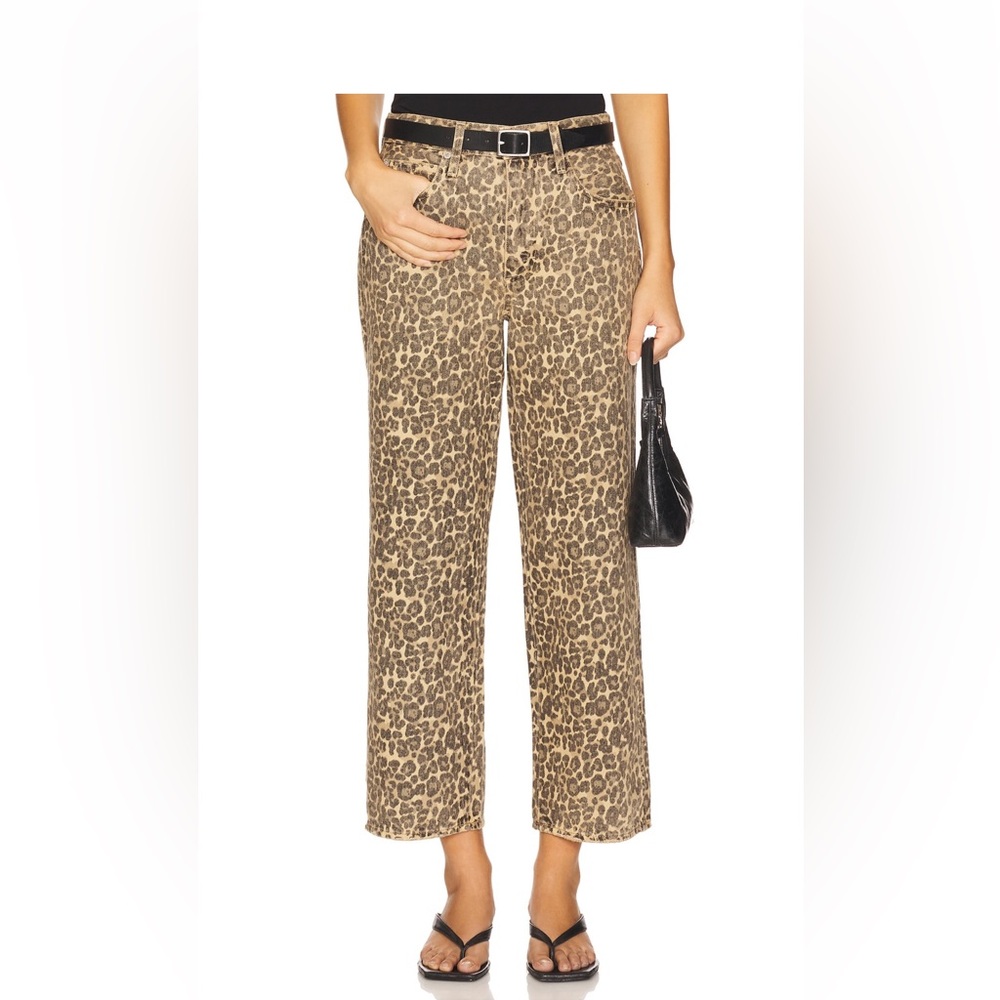 AMO Billie Leopard Print Jeans